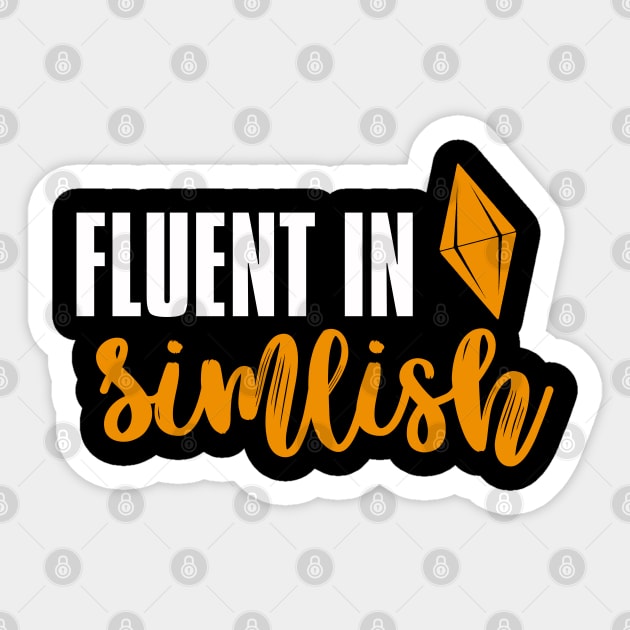 Fluent In Simlish Sticker by S3_Illustration